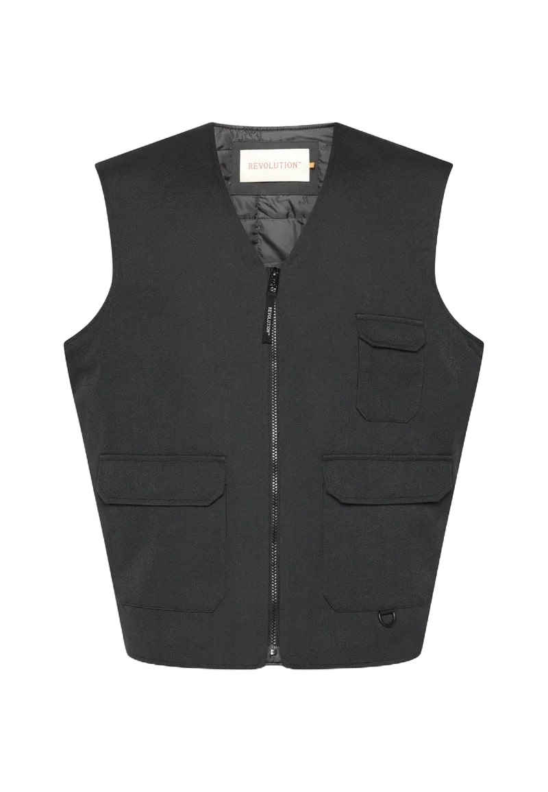 Revolution men's sleeveless jacket utility vest black XL BLACK