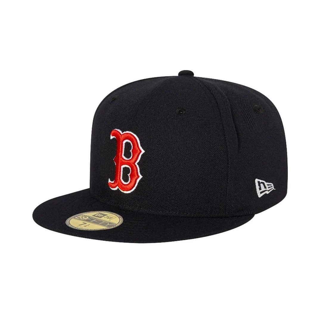 New Era Unisex Boston Red Sox Black Hat 7⅛ NAVY - Main Image