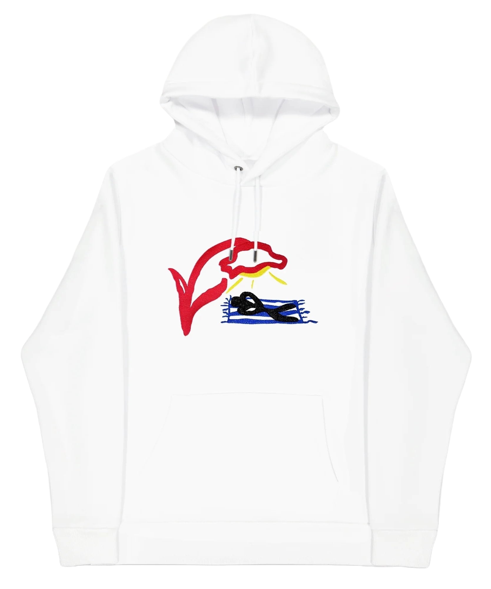 Encrè Felpa ricamata con cappuccio La Sieste bianca – Philosophy