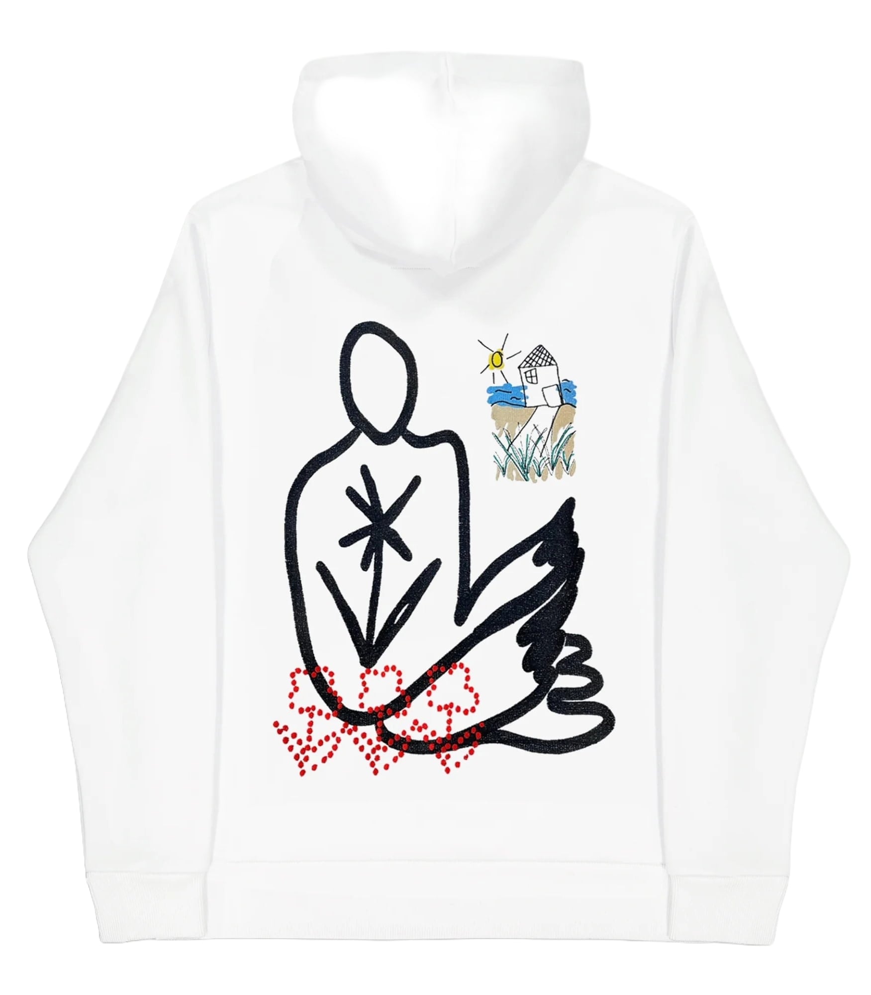 Encrè Felpa ricamata con cappuccio unisex Les Memories D'Enfaces