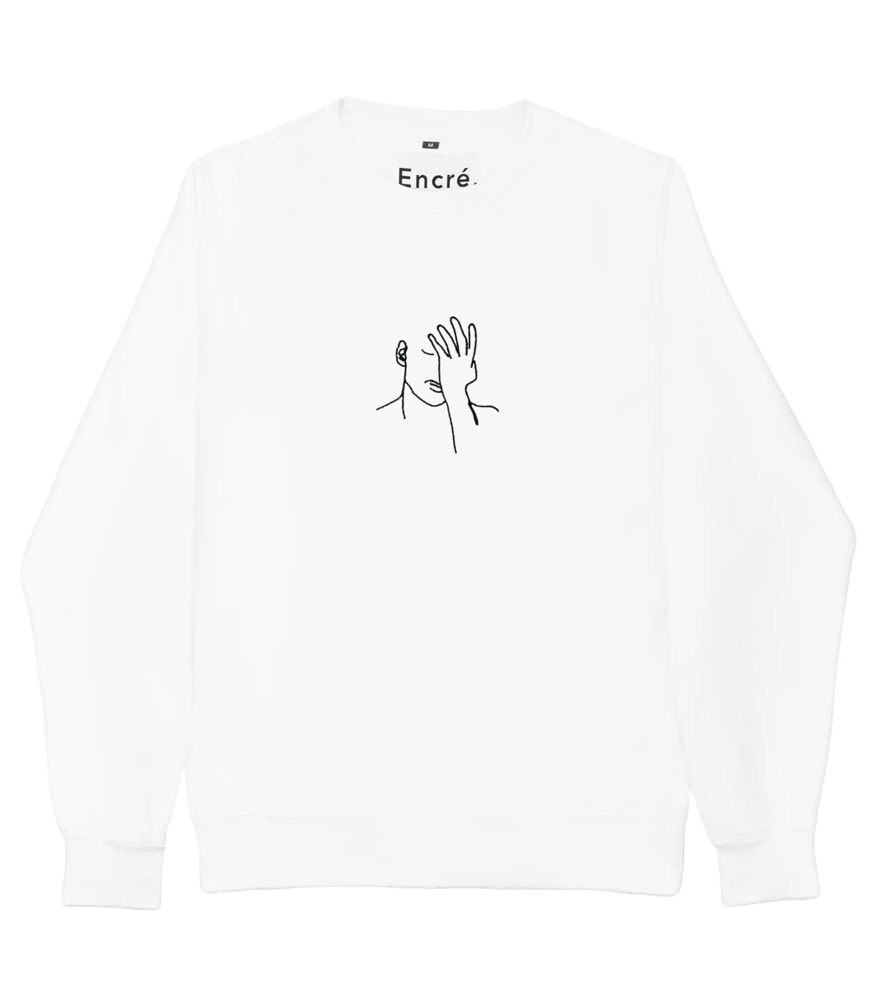 Encrè Felpa ricamata unisex Oops bianca – Philosophy Outfitters