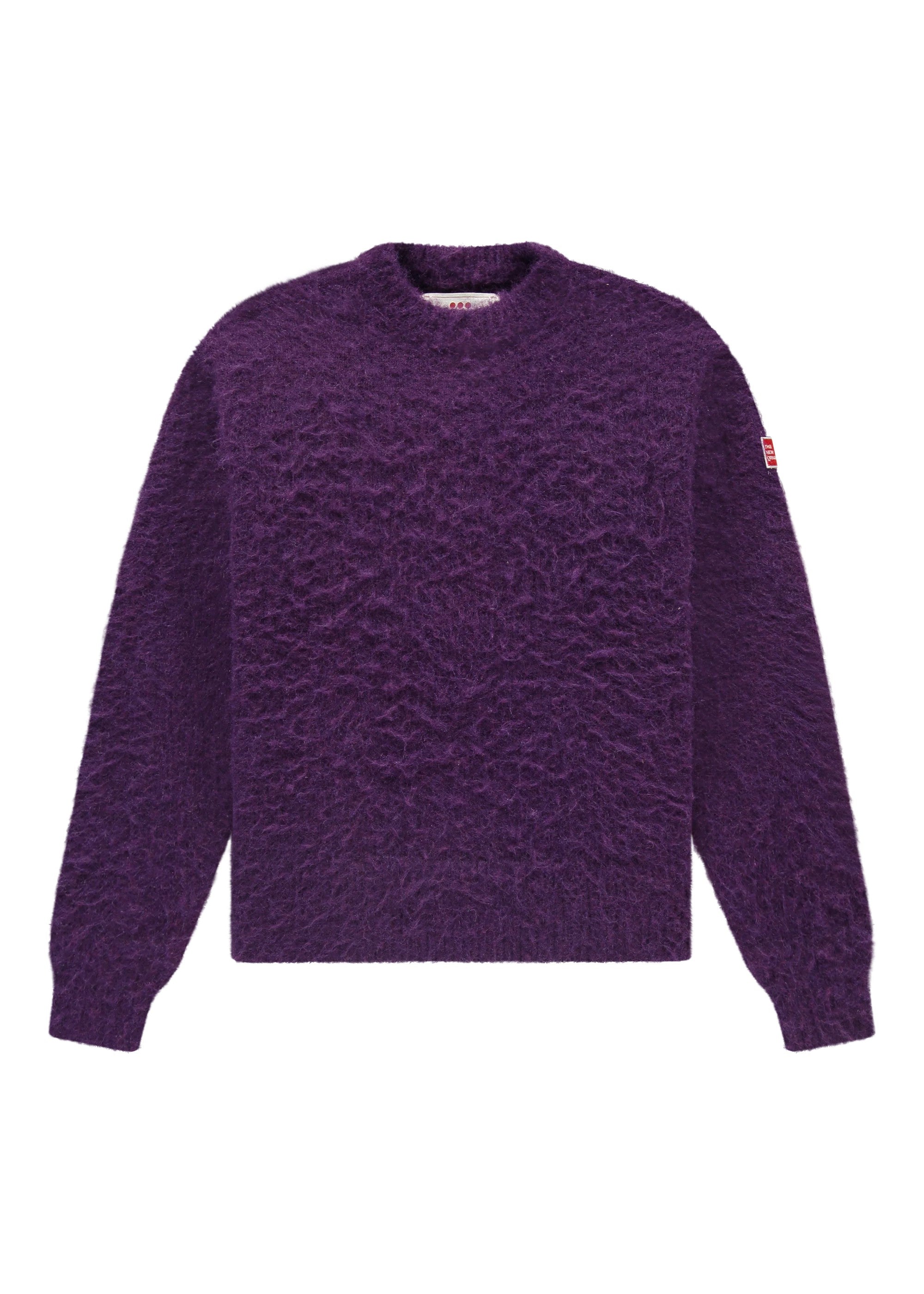 The New Originals Men's Mohair Wool Sweater Purple