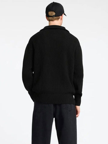 Selected Maglia con mezza zip da uomo Dry nera