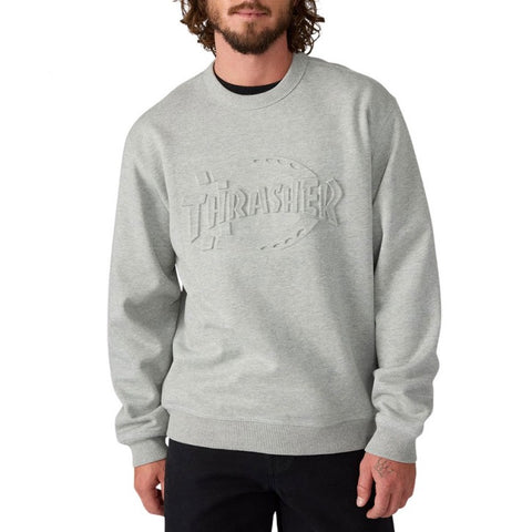 Dickies Felpa girocollo collaborazione Tharasher x Dickies grigia