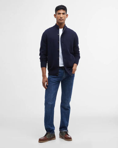 Barbour Maglione da uomo con zip Patch blu