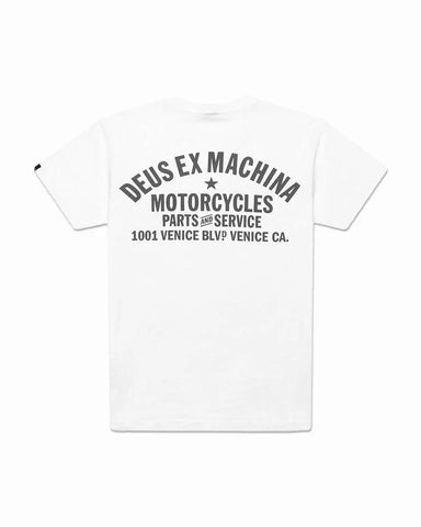 Deus Ex Machina T-Shirt da uomo manica corta Venice Address bianca