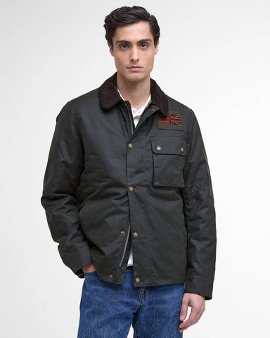 Barbour International Giacca cerata da uomo Steve McQueen sage