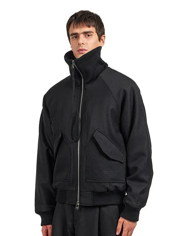 New Amsterdam Giacca bomber da uomo Wool nero