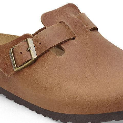 Birkenstock Boston Oiled Leather Sandal, Cognac