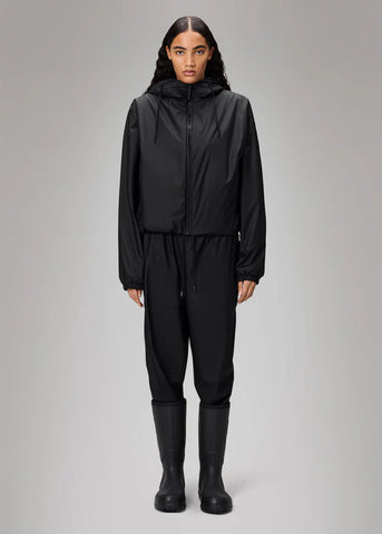 Rains Giacca corta impermeabile da donna Lohja Short nera