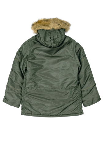 Edwin Parka da uomo in nylon Snorkel verde