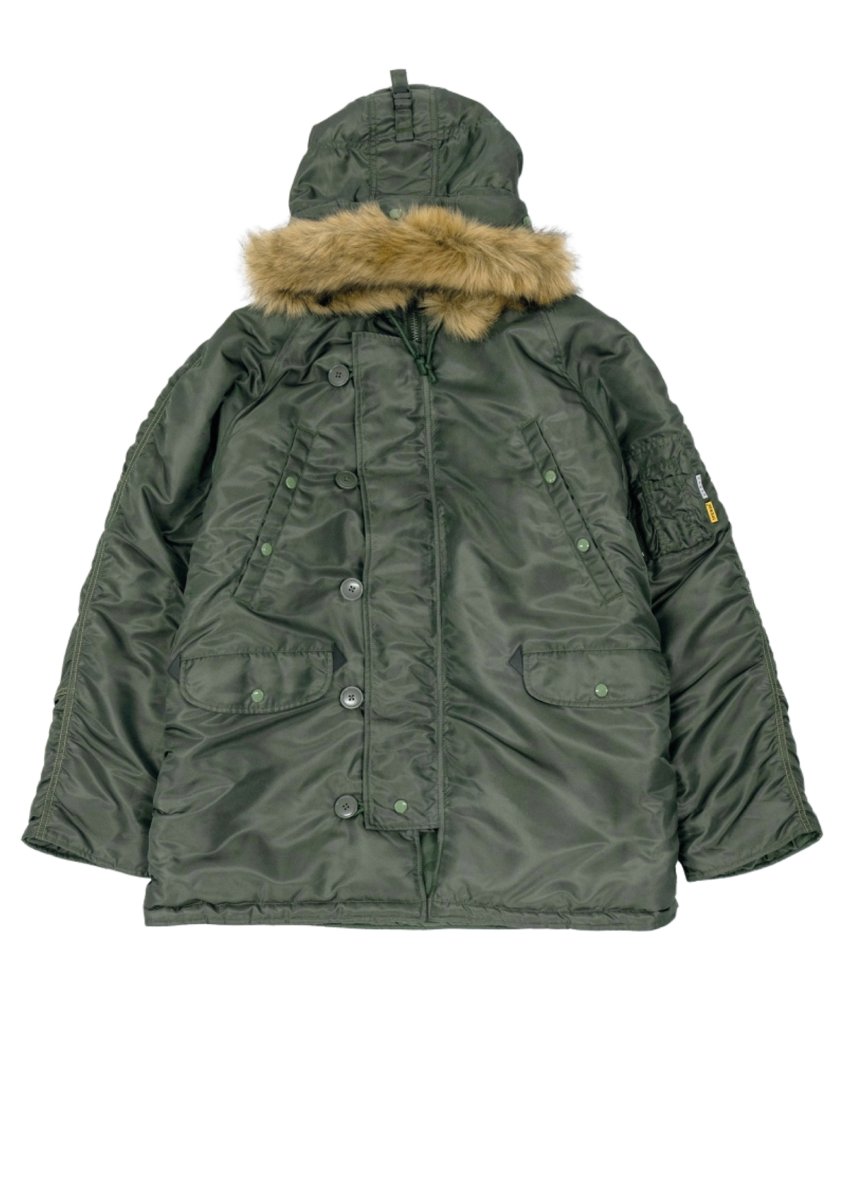 Edwin Parka da uomo in nylon Snorkel verde