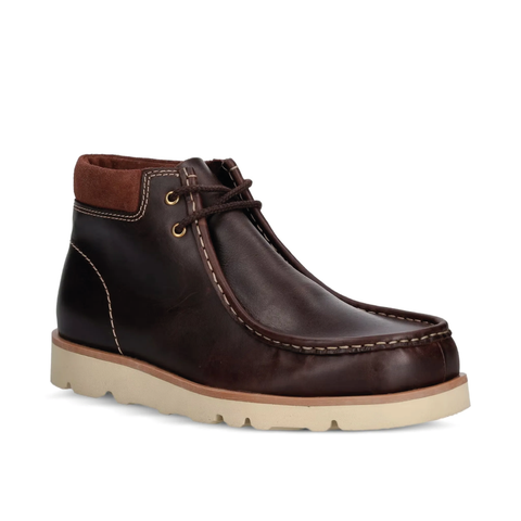 Clarks Scarpa in pelle da uomo Walla Orkhon marrone