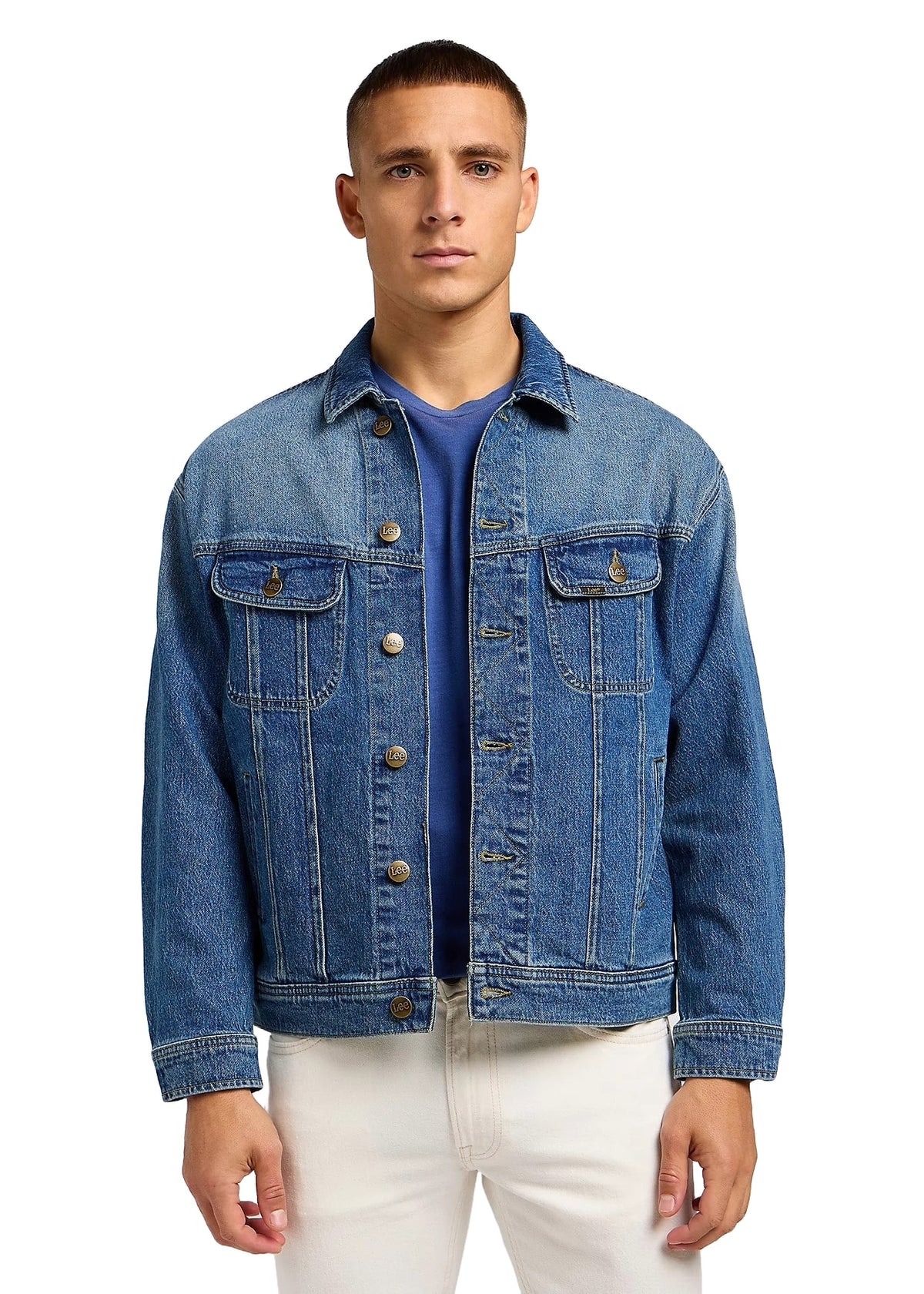 Lee Relaxed Rider Blue Jeans Jacket for Men