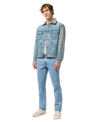 Wrangler Giacca jeans da Uomo 124MJ Blu chiaro