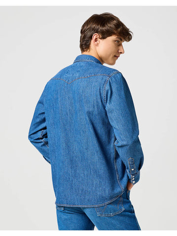 Wrangler Camicia di jeans da uomo Blue Bell  Blu