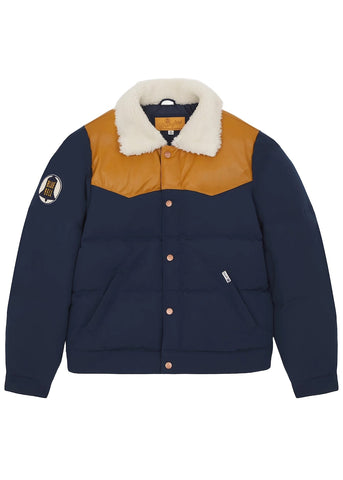 Wrangler Giacca Piuma d'oca da uomo Blue Bell Puffer Blu