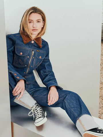 Wrangler Jeans da donna a Vita Bassa e Gamba Dritta Low Rise Cowboy