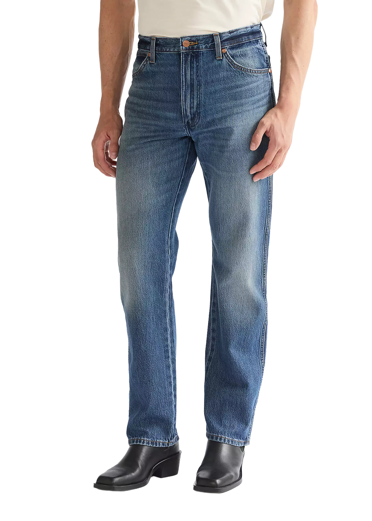 Wrangler Jeans da uomo 13MWZ Original Cowboy Cut Toughlite