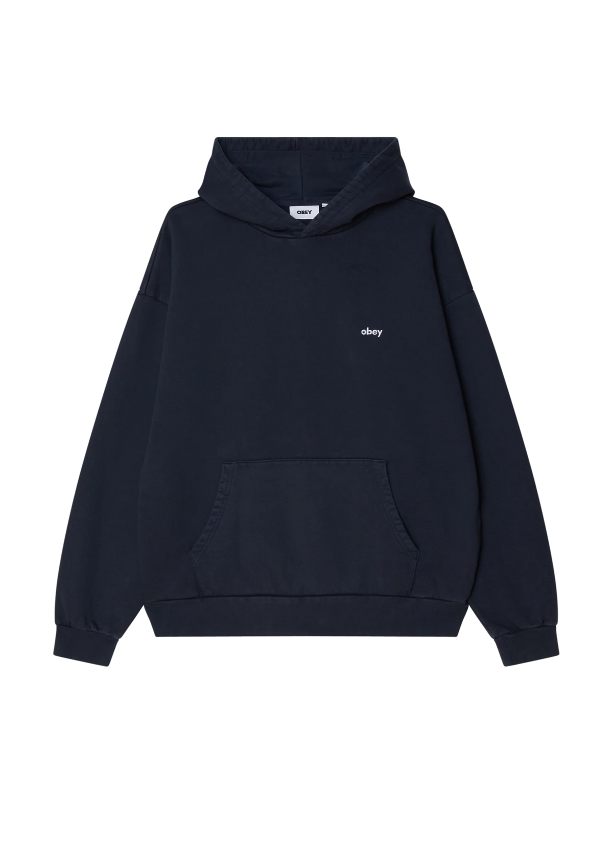 Obey Felpa da uomo con cappuccio Lowercase Pigment blu