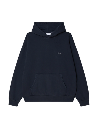 Obey Felpa da uomo con cappuccio Lowercase Pigment blu