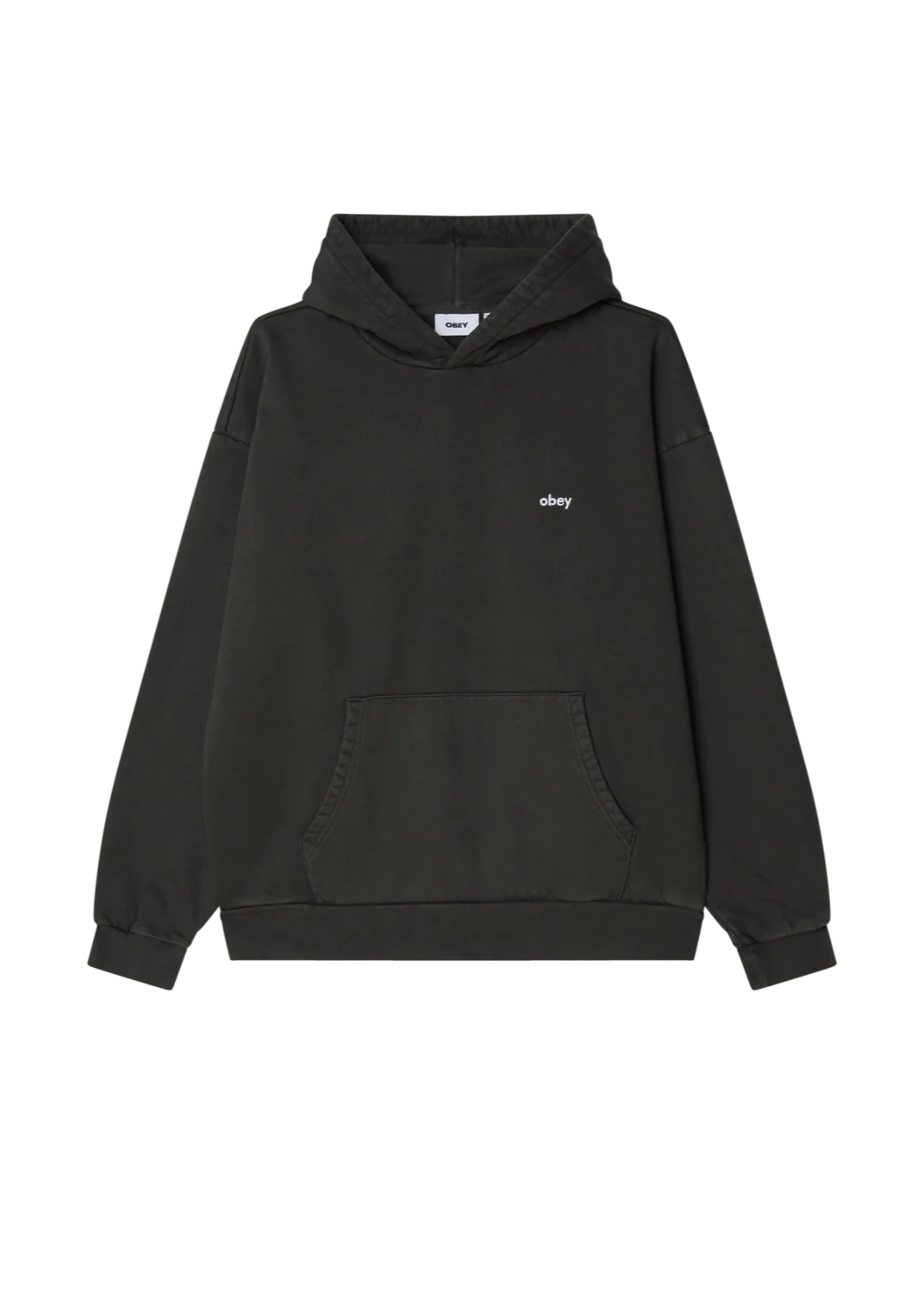 Obey Felpa da uomo con cappuccio Lowercase Pigment nera