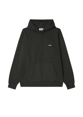 Obey Felpa da uomo con cappuccio Lowercase Pigment nera