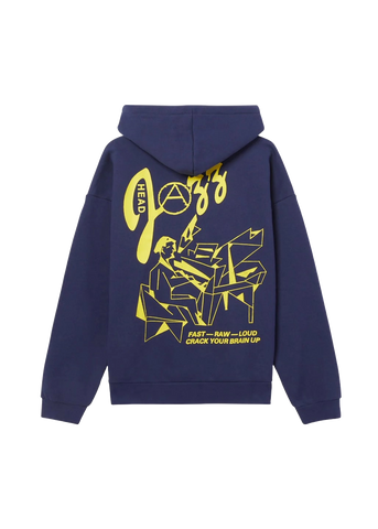 Obey Felpa con cappuccio da uomo  Jazz Head Blu