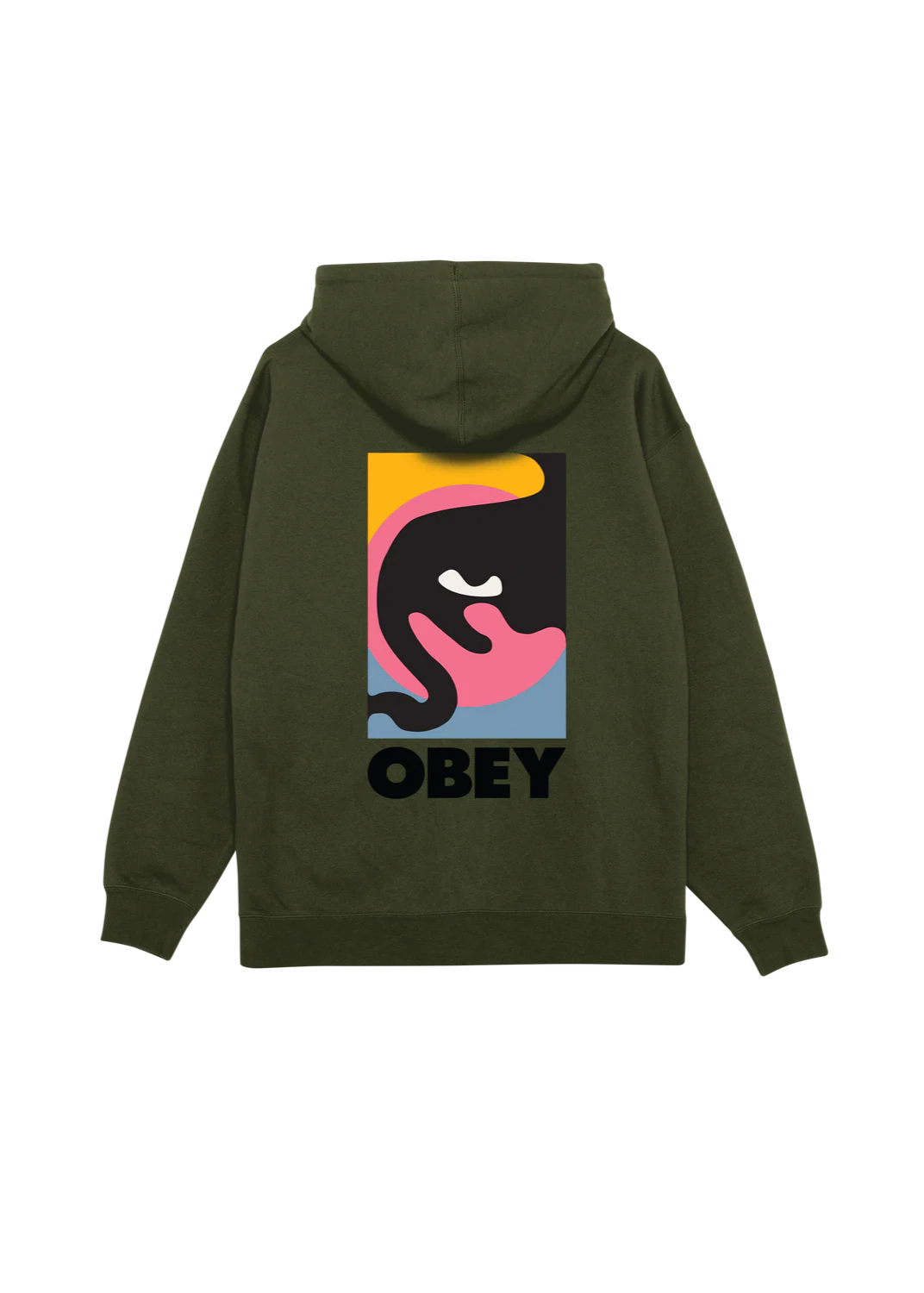 Obey Felpa da uomo con cappuccio Premium Quarter Icon verde