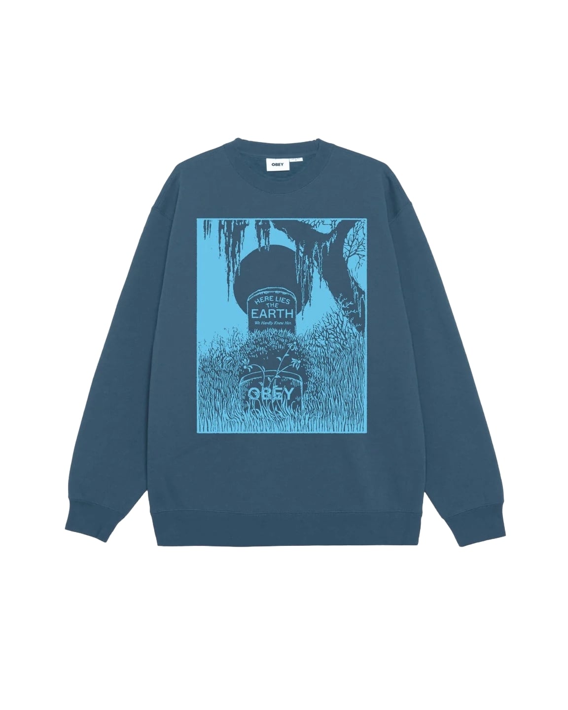 OBEY HERE LIES THE EARTH CREW FLEECE 117473742