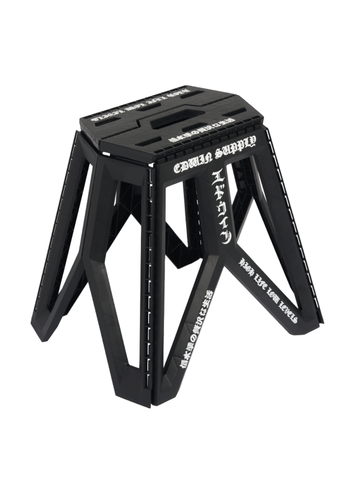 Edwin Sedia pieghevole Folding Stool nera