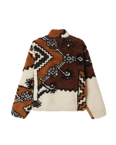 Obey Giacca sherpa da uomo Moroccan Marrone multi