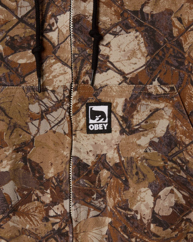 Obey Giacca da uomo camo Glen Zip Up