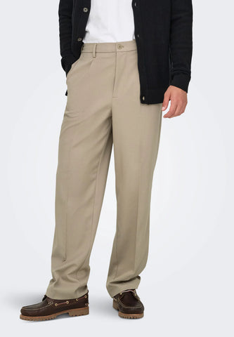 Only & Sons Pantalone comodo da uomo Miro beige