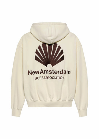 New Amsterdam Felpa Con Cappuccio unisex Logo Beige