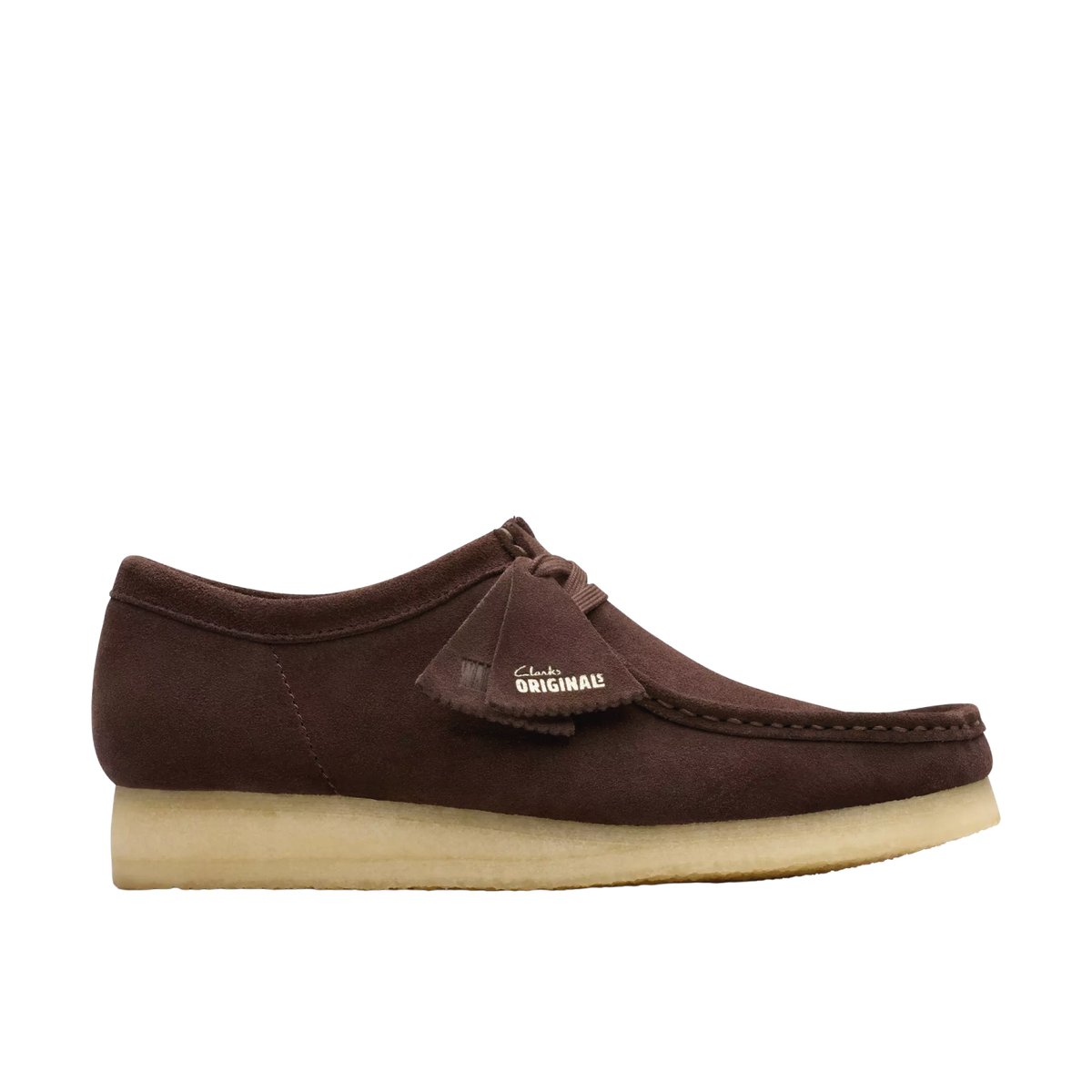Clarks Scarpa in pelle scamosciata da uomo Wallabee marrone scuro