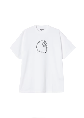 Carhartt Wip T-Shirt da uomo manica corta Barbwire C bianca
