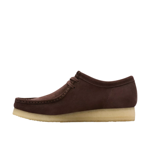 Clarks Scarpa in pelle scamosciata da uomo Wallabee marrone scuro