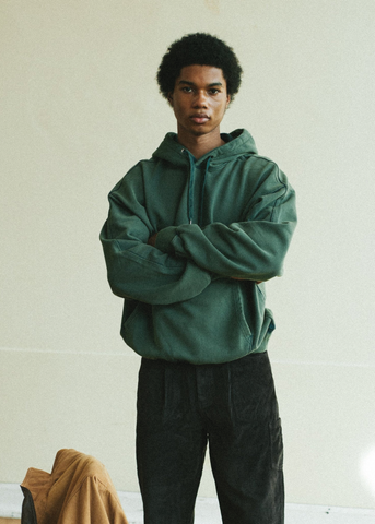 Frizmworks Felpa da uomo con cappuccio Og Vintage Dyeing verde