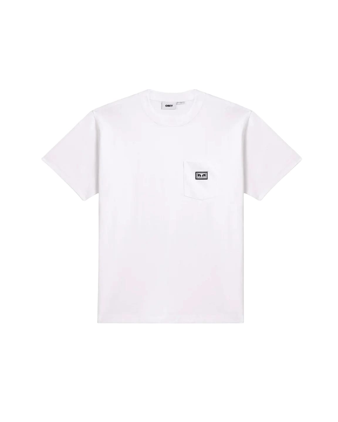 Obey white Works Eyes men's T-Shirt with pocket