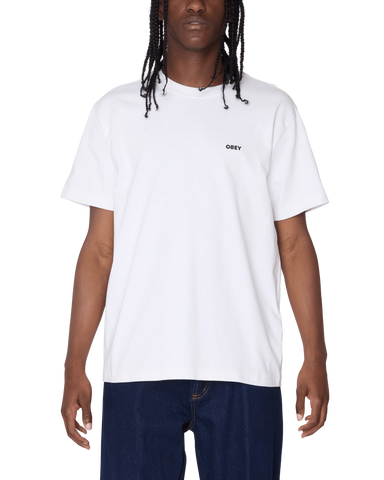 Obey T-Shirt da uomo manica corta Est. Works Bold bianca