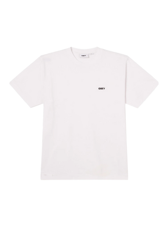 Obey T-Shirt da uomo manica corta Est. Works Bold bianca