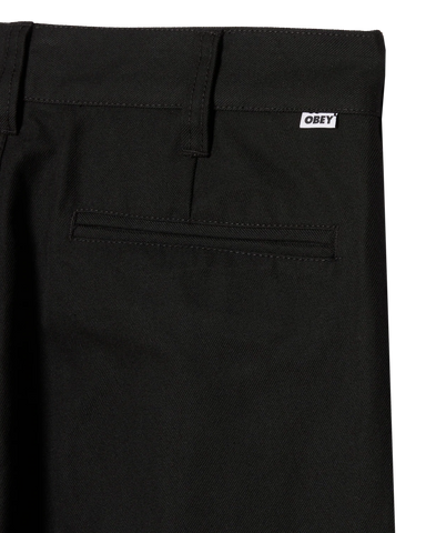 Obey Pantalone da uomo Armel Pleated nero