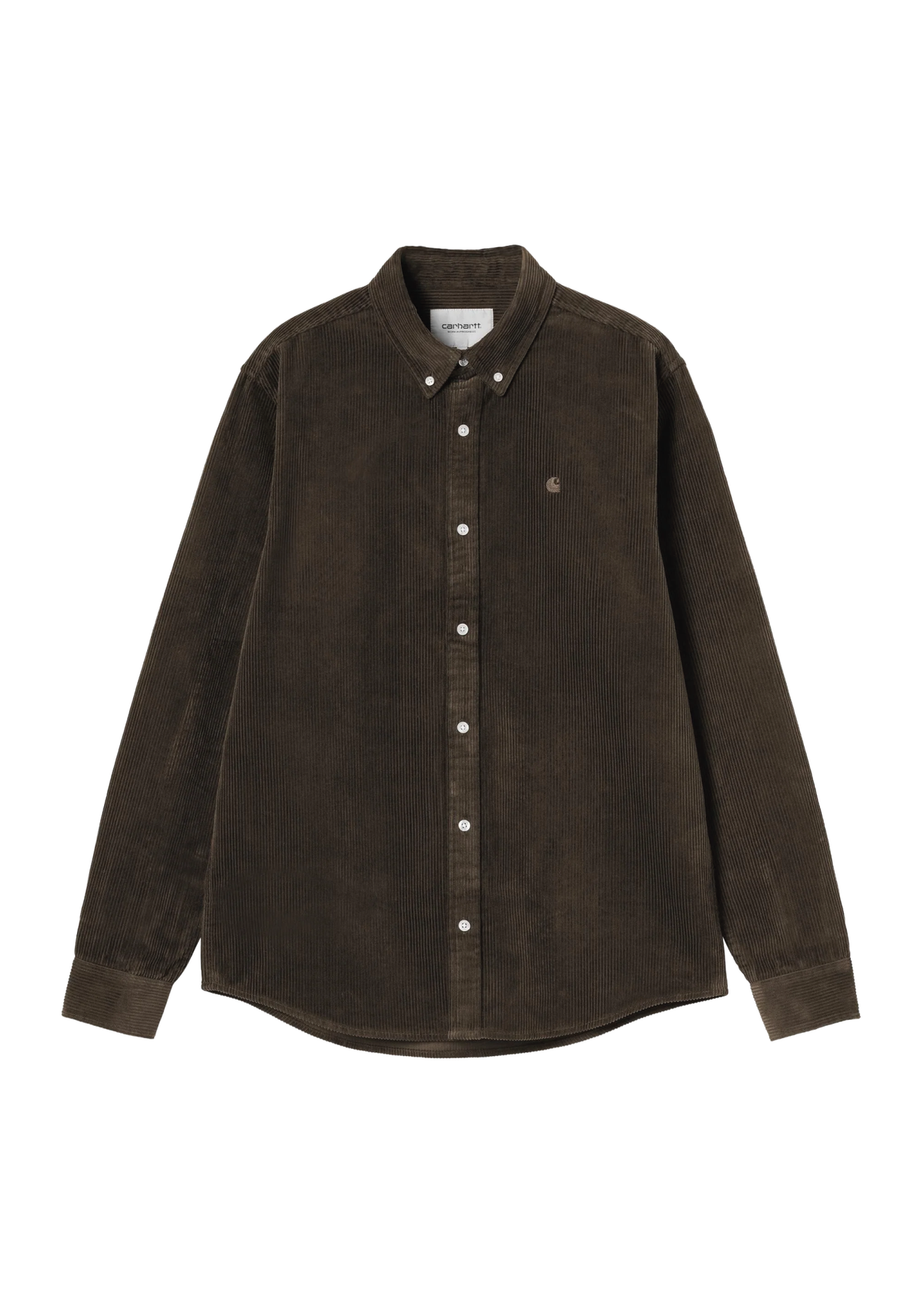 Carhartt Wip Camicia da uomo in velluto a coste Madison marrone