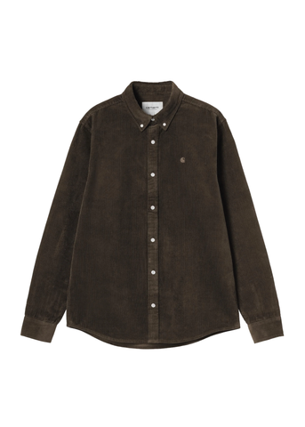 Carhartt Wip Camicia da uomo in velluto a coste Madison marrone