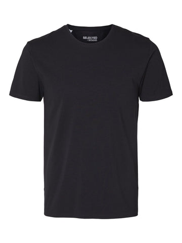 Selected Men's Short Sleeve Pima T-Shirt Black