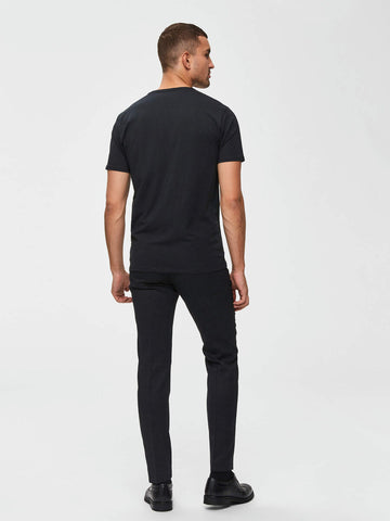 Selected Men's Short Sleeve Pima T-Shirt Black