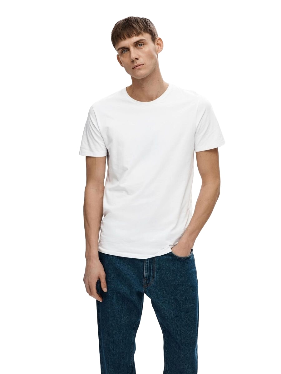 Selected Pima White Men's Short Sleeve T-Shirt