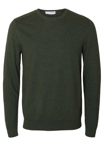 Selected Maglia girocollo da uomo Berg verde