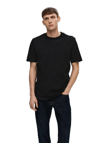 Selected Colman Black Short Sleeve Men's T-Shirt